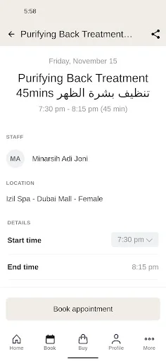 Download Izil Spa Terbaru – Jadwalkan Kelas Anda dengan Mudah - Screenshot 3
