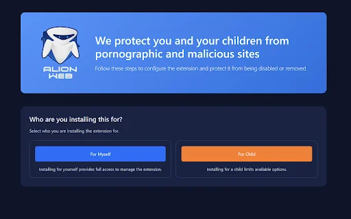 AlionWeb – Blokir Situs Berbahaya & Konten Dewasa Aman - Screenshot 1